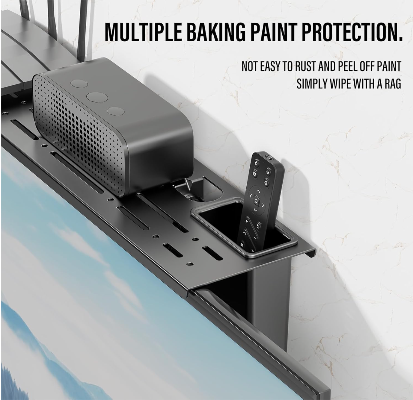 Pobrik™ Premium Adjustable Steel TV Top Shelf