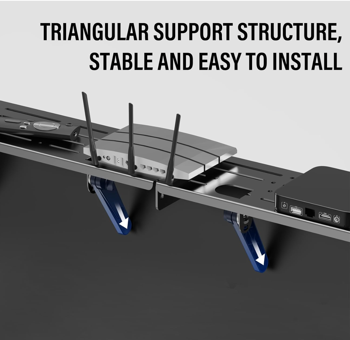 Pobrik™ Premium Adjustable Steel TV Top Shelf